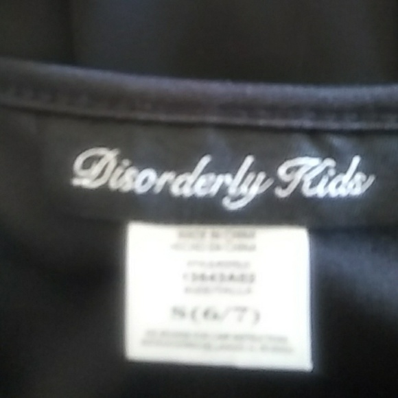 B & W Polka Dot Disorderly Kids Dress - Picture 4 of 6